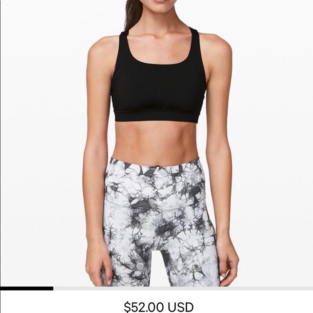 Black Lululemon “Energy” bra